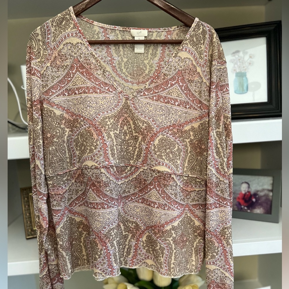 J Jill sheer blouse sz XL